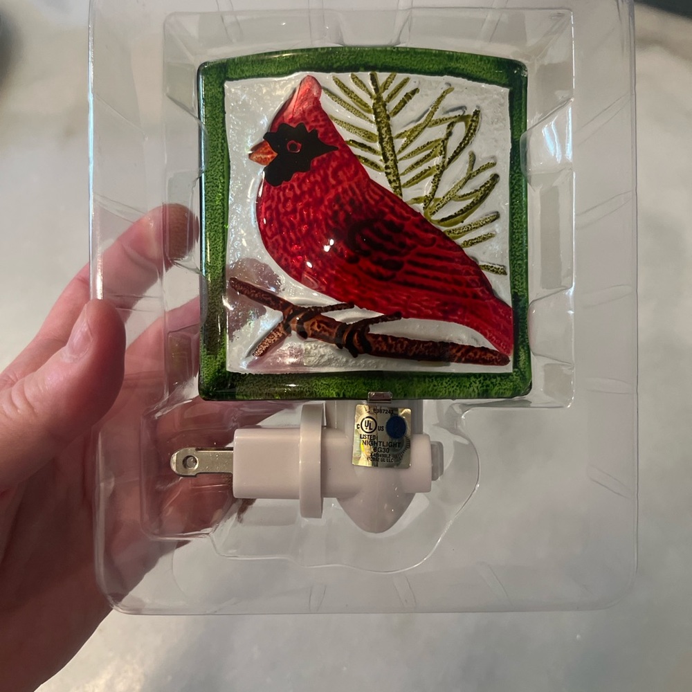 Red Cardinal Bird Night Light